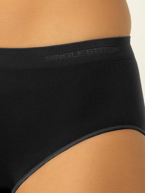 Single Stitch Seamless Modal Blend Hipster 5-pack In Black