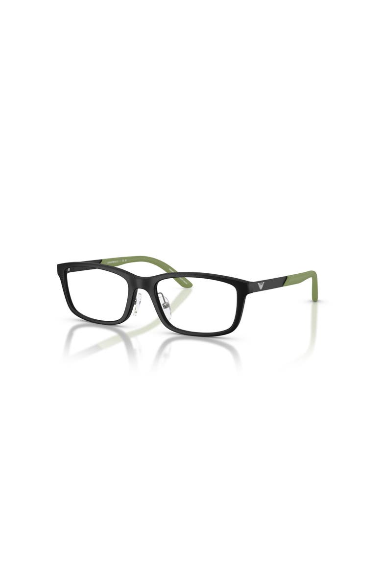 49mm Rectangle optical glasses, Main, color, Black