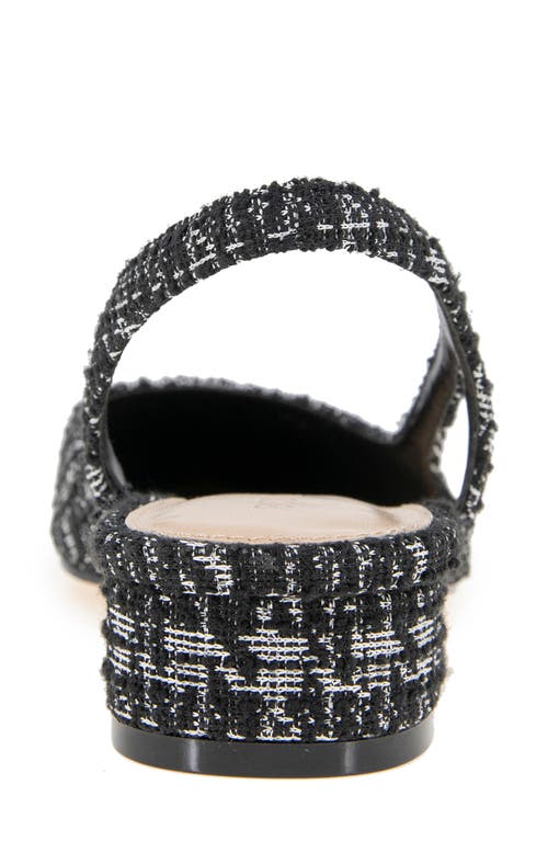 Bcbgeneration Tillie Slingback Cap Toe Pump In Black-white Boucle