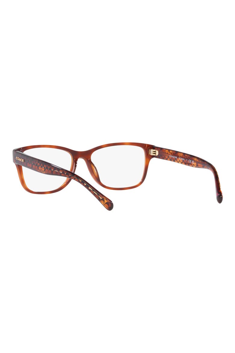 54mm Rectangular Optical Glasses, Alternate, color, BROWN TORT