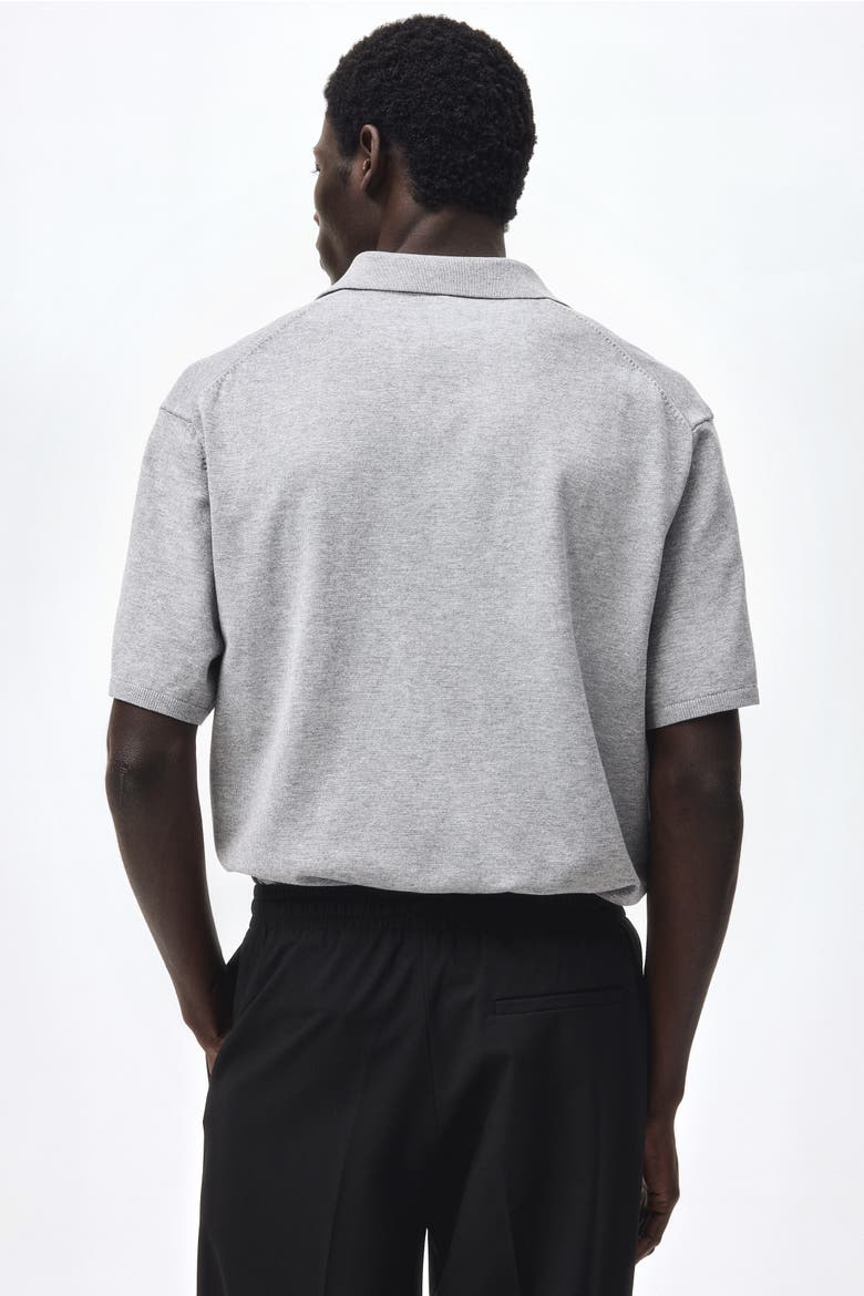 Relaxed Fit Polo Shirt, Alternate, color, Gray melange