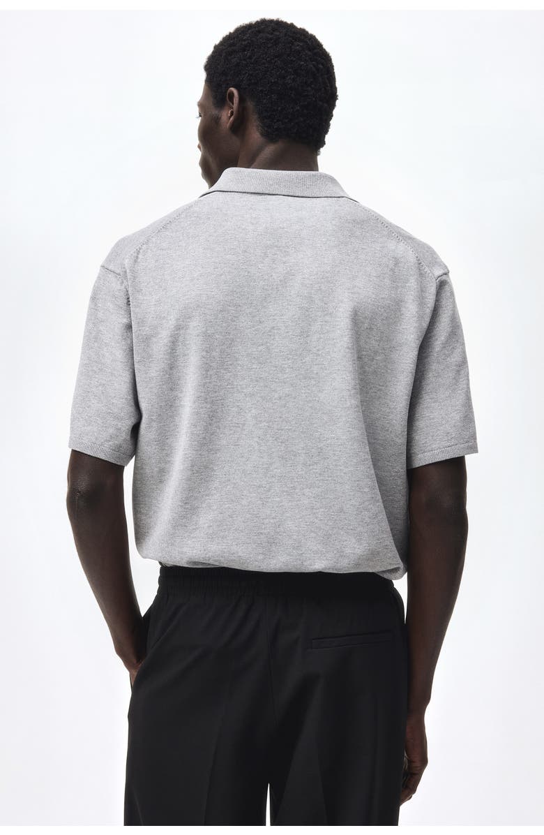 H&M Relaxed Fit Polo Shirt, Alternate, color, Gray Melange
