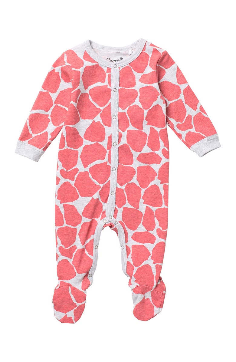 Coccoli Patterned Button Down Footie, Main, color, 