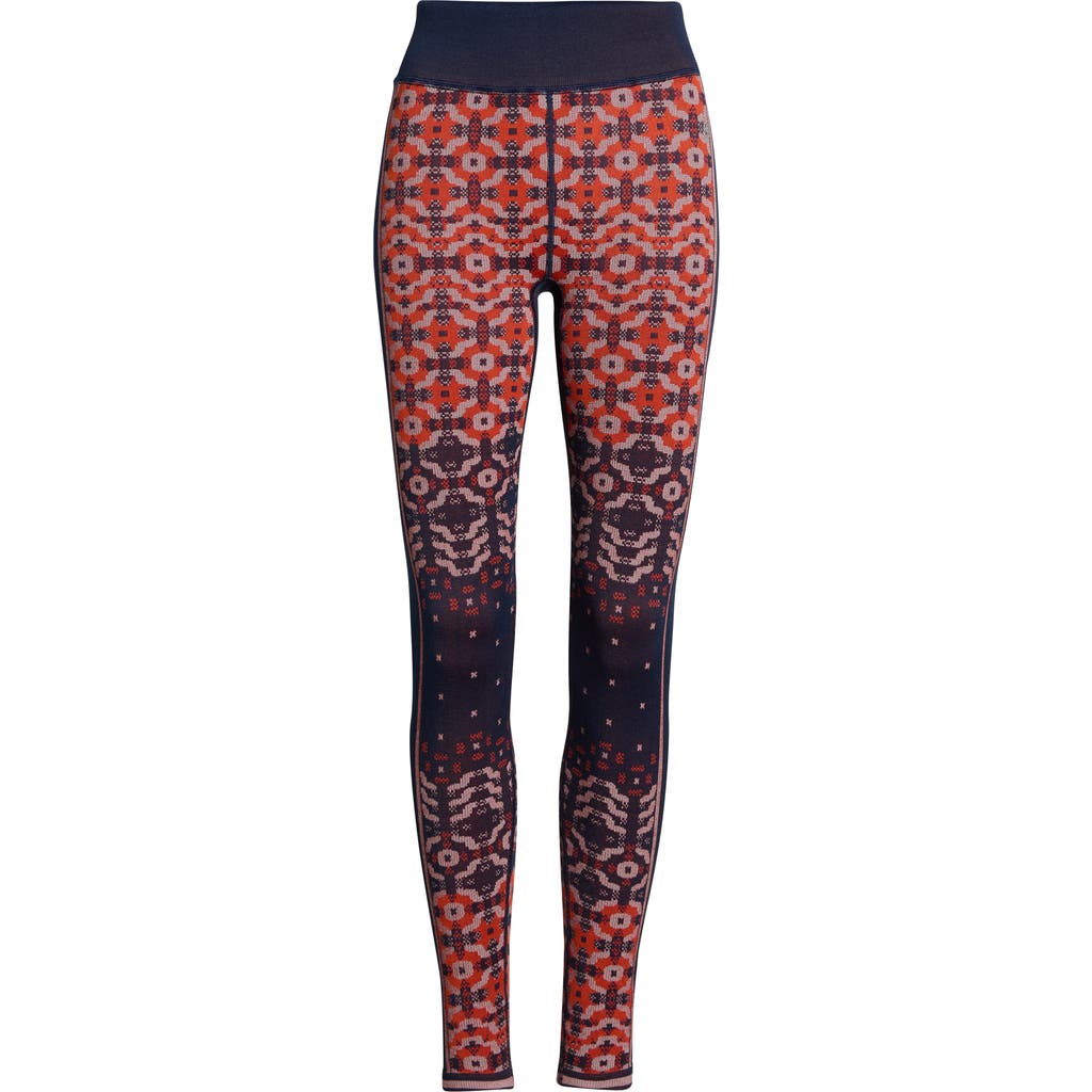 Free People Fp Movement Myoko Jacquard Leggings In Brown
