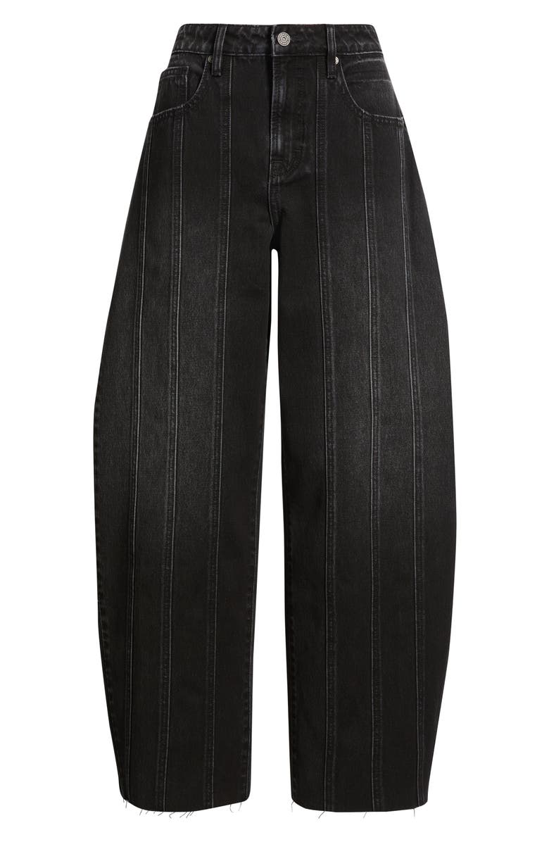 HIDDEN JEANS Seamed Ankle Barrel Leg Jeans, Alternate, color, Black