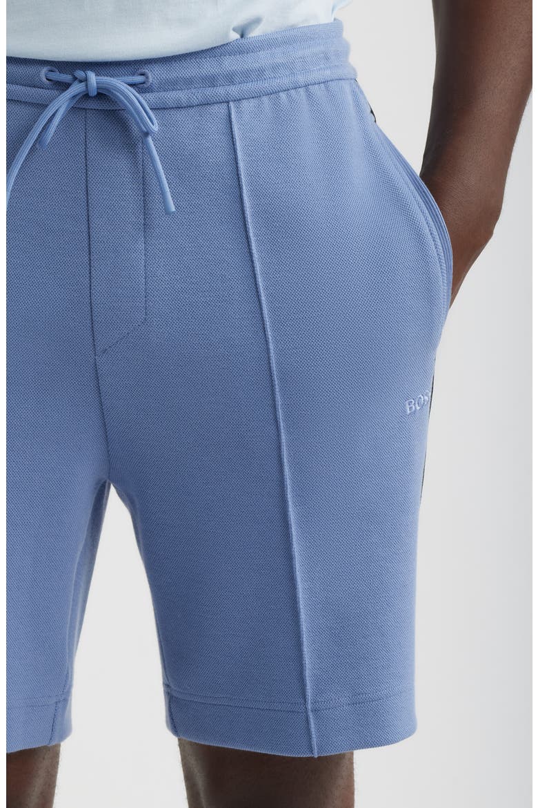 Pintuck Textured Shorts, Alternate, color, LIGHT/ PASTEL BLUE