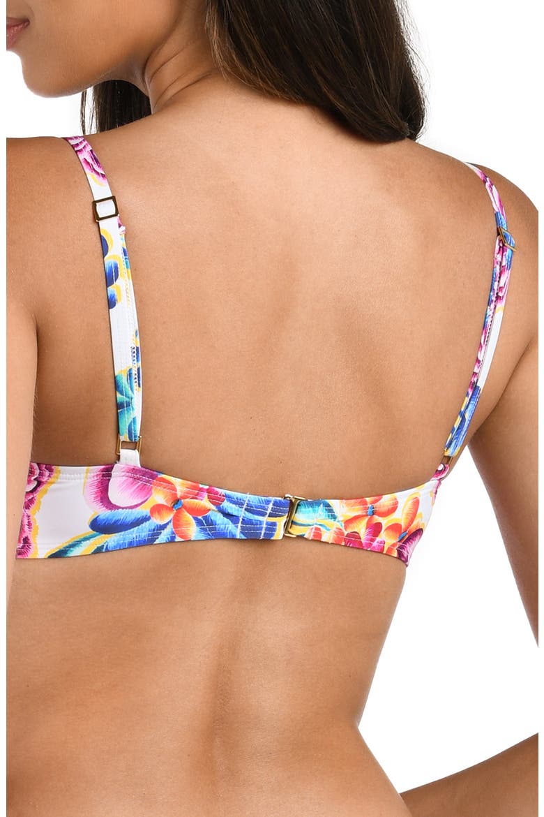 Paradiso Wrap Bikini Top, Alternate, color, WHITE MULTI