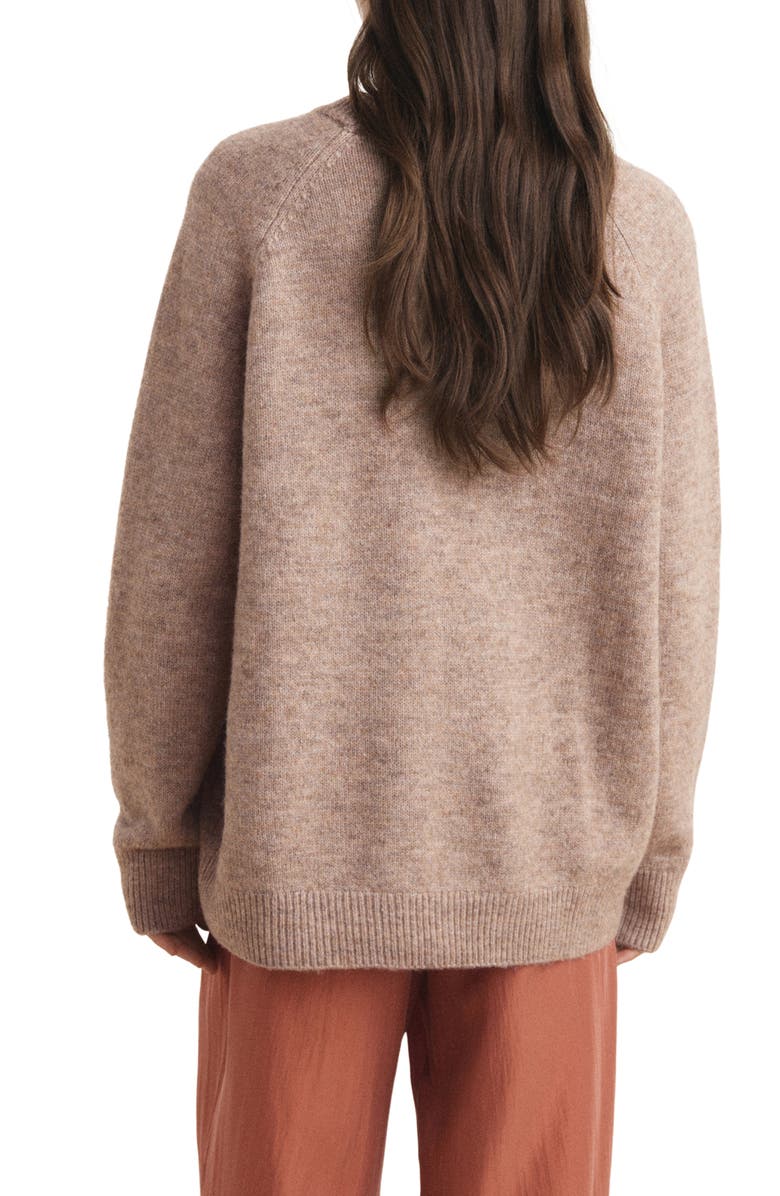 MANGO Crewneck Sweater, Alternate, color, Medium Pink