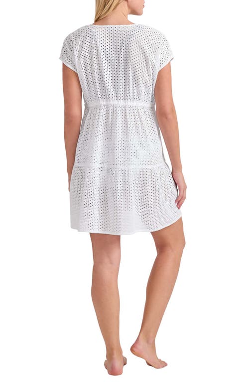 Tommy Bahama Eyelet Cove Organic Cotton Cover-up Dress In White