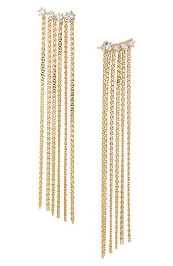 NADRI NADRI CLEO FRINGE DROP EARRINGS 