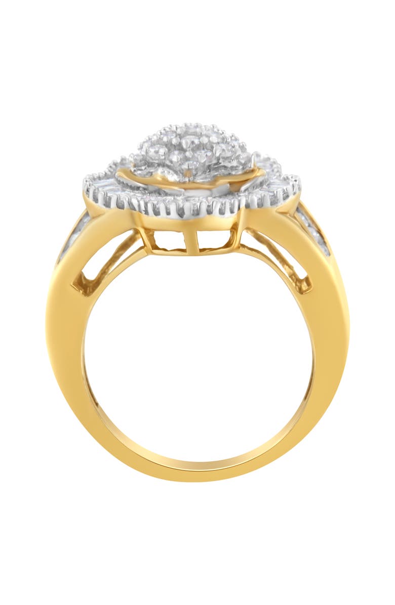 Haus of Brilliance 10KT Yellow Gold 1.00 cttw Diamond Ballerina Ring, Alternate, color, Yellow