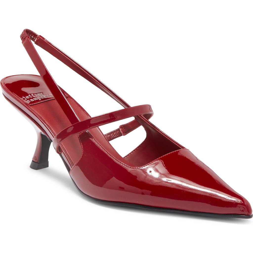 Jeffrey Campbell Tanya Pointed Toe Slingback Pump In Red