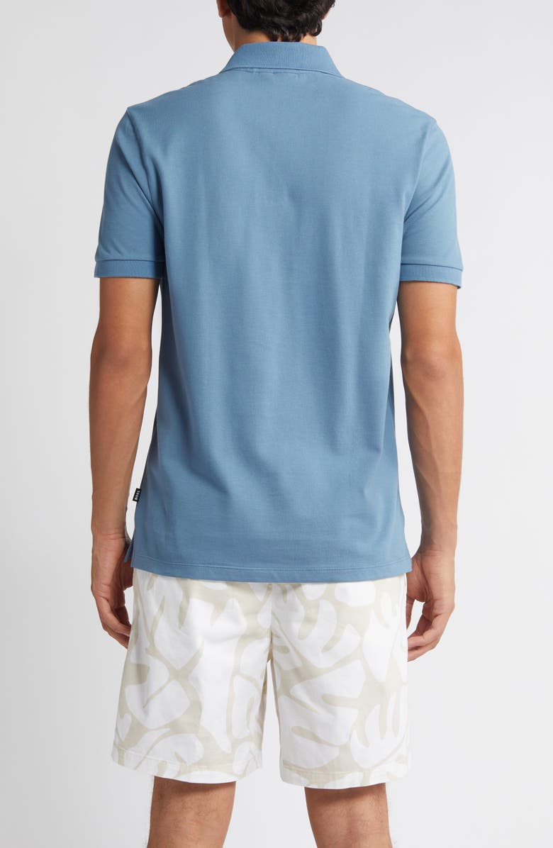 BOSS Pallas Cotton Polo, Alternate, color, Light Blue