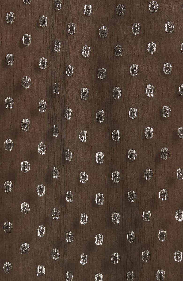 Robert Rodriguez Camille Fil Coupé Silk Blend Chiffon Shirt, Alternate, color, 