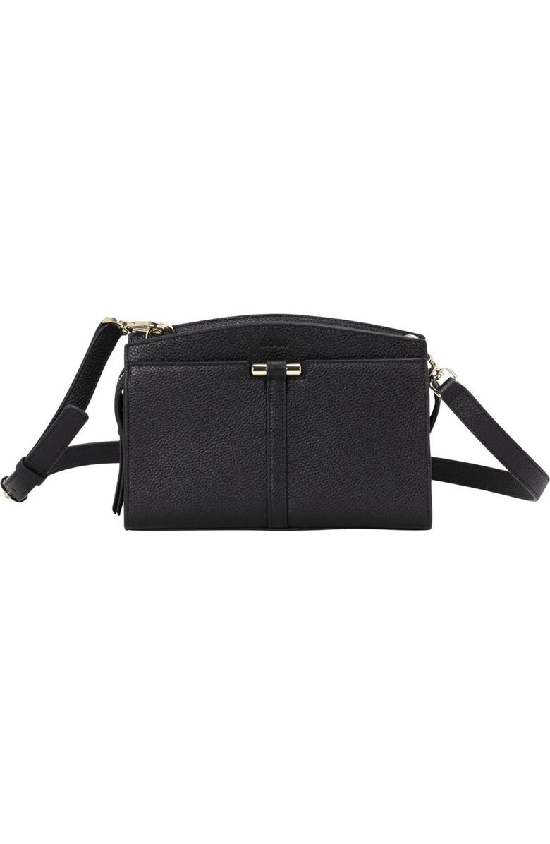 BOSS Lidney Leather Crossbody Bag, Main, color,