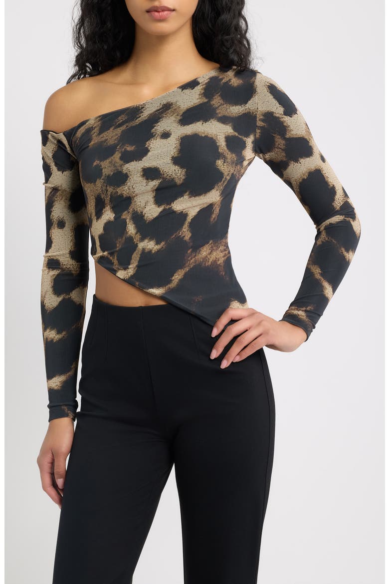 Mirada Asymmetrical Leopard Print Top, Main, color, LEOPARD