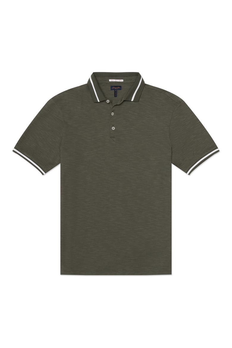 Match Point Tipped Slub Short Sleeve Polo, Alternate, color, CLOVER