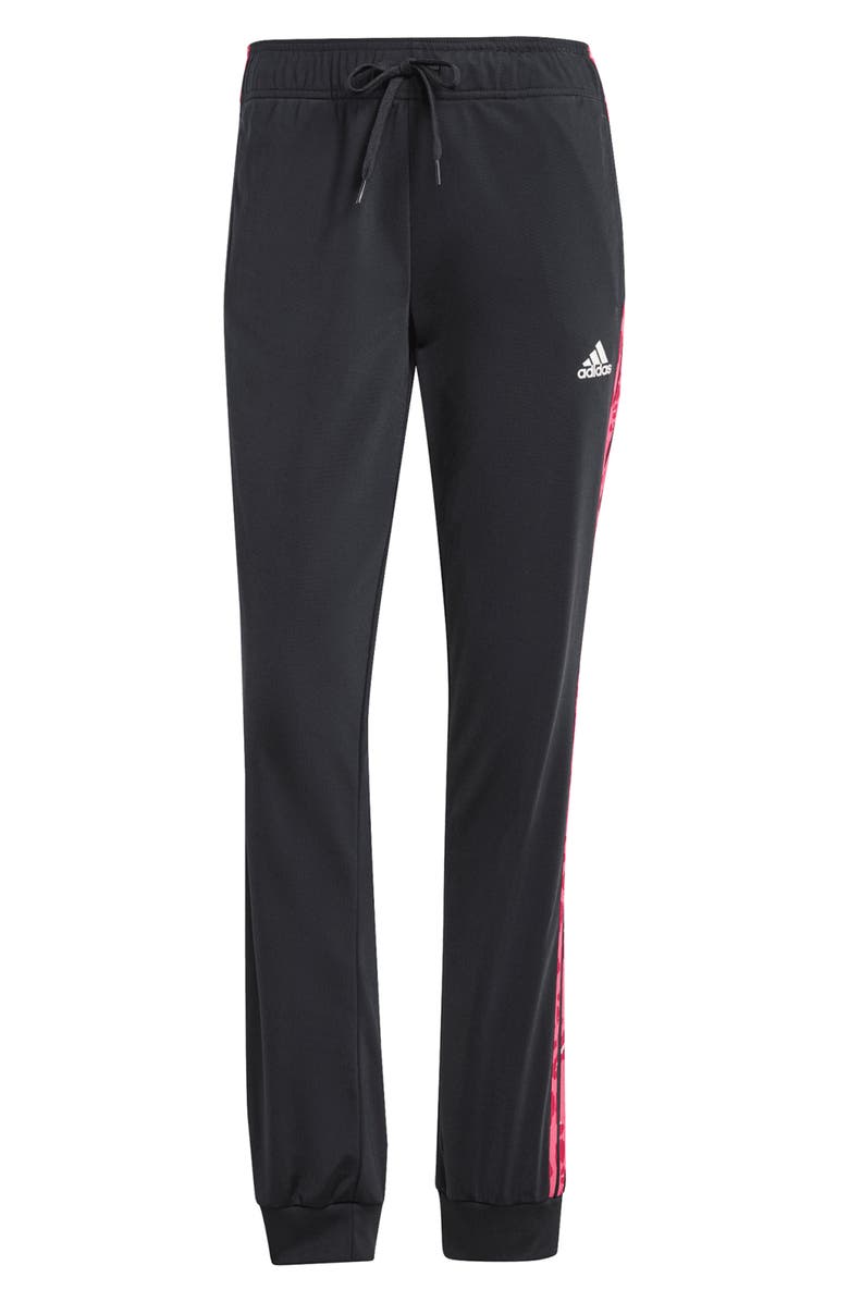 adidas Animal Print 3-Stripes Slim Tapered Track Pants, Alternate, color, 