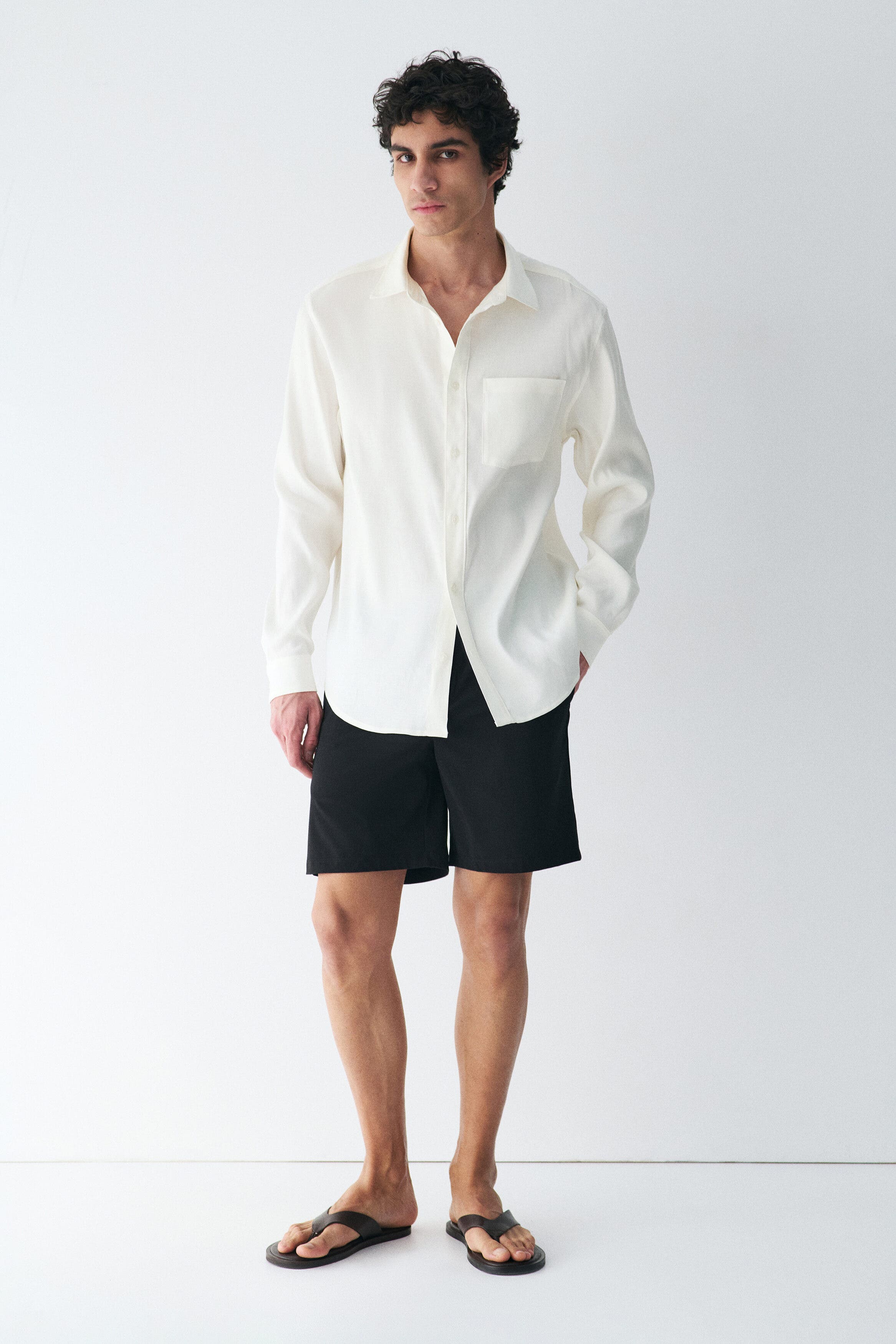 Regular-fit linen-blend shirt - image 2