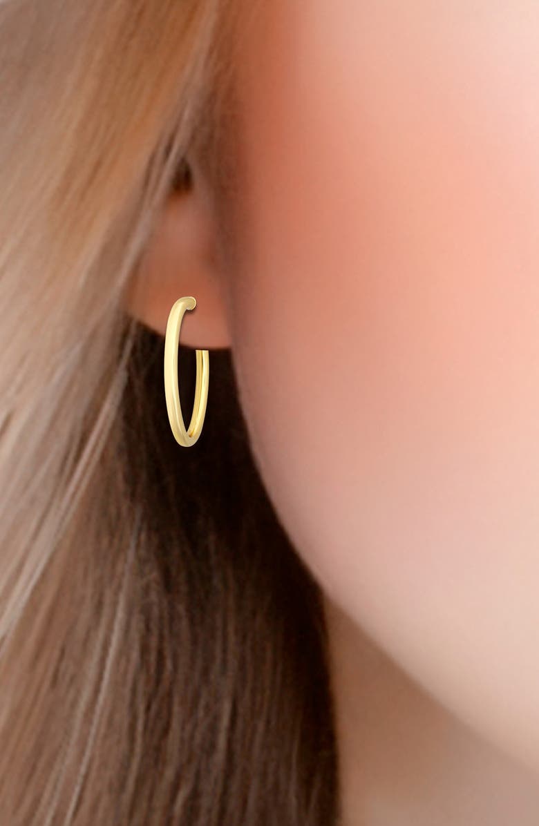 Christian Siriano New York 35mm Oval Hoop Earrings, Alternate, color, Gold