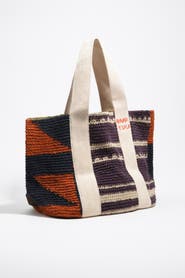Bimba y Lola Maxi Jute Shopper Bag