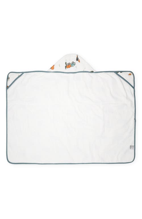 Little Unicorn Cotton Muslin & Terry Hooded Towel In Multi