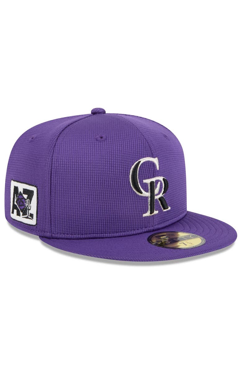 New Era Men's New Era  Purple Colorado Rockies 2025 Spring Training 59FIFTY Fitted Hat, Main, color, 