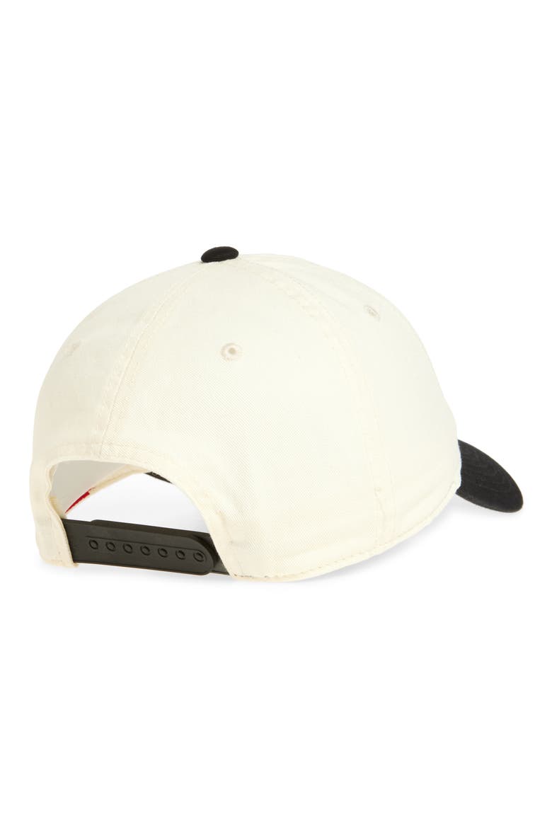 New York Cotton Baseball Cap, Alternate, color, IVORY / BLACK