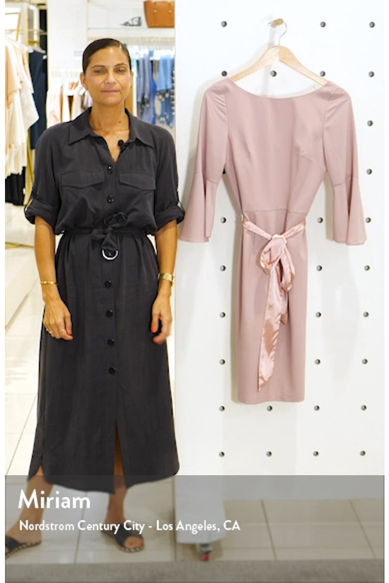 Yohana Satin Sash Cocktail Dress video