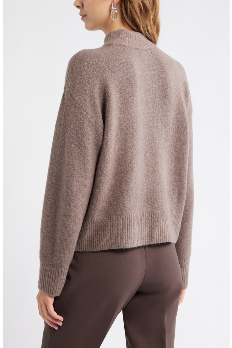 Boxy Mock Neck Sweater, Alternate, color, TAN DUSK