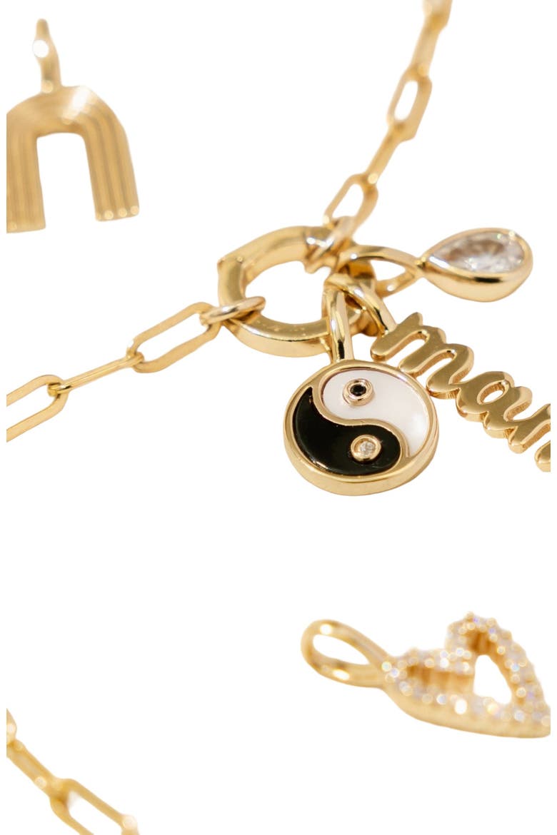 Jude Charm Bracelet with Link Lock, Alternate, color, Silver