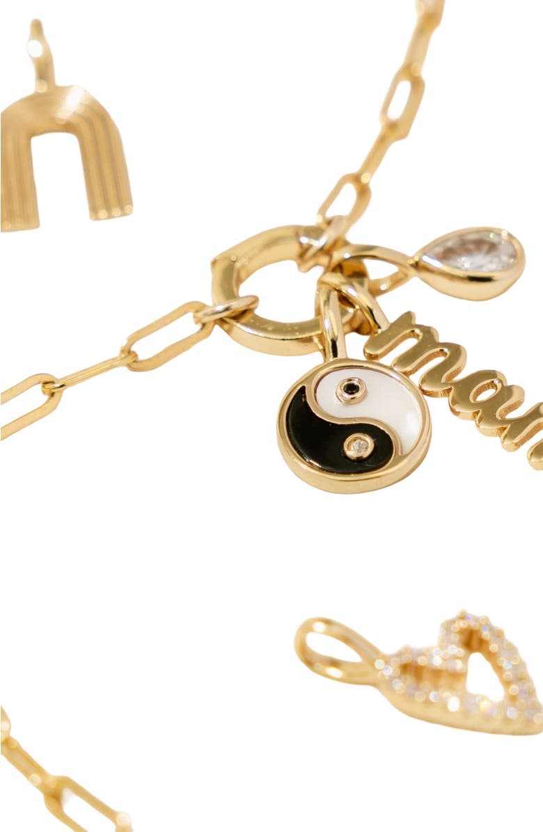 MADE BY MARY Jude Charm Bracelet with Link Lock, Alternate, color, Silver