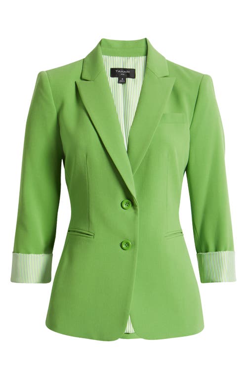 Tahari Asl Roll-cuff Jacket In Fern