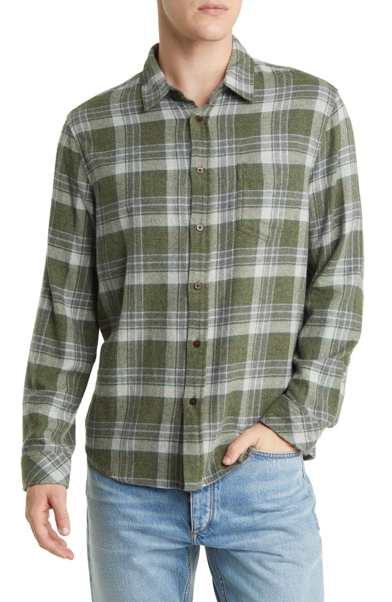 Rails Lennox Relaxed Fit Plaid Cotton Blend Button-Up Shirt, Main, color, 