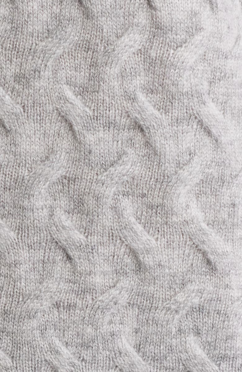 Griffen Wondering Cable Wool & Cashmere Crewneck Sweater, Alternate, color, Grey