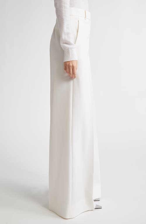 Stella Mccartney Stretch Wool Flare Leg Trousers In Cream