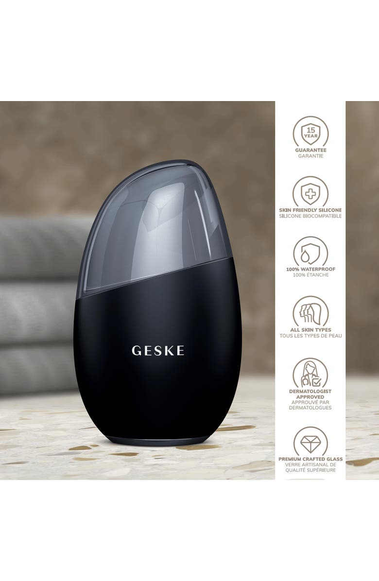 GESKE SmartAppGuided Cool & Warm Eye & Face Massager | 7 in 1, Alternate, color, Black