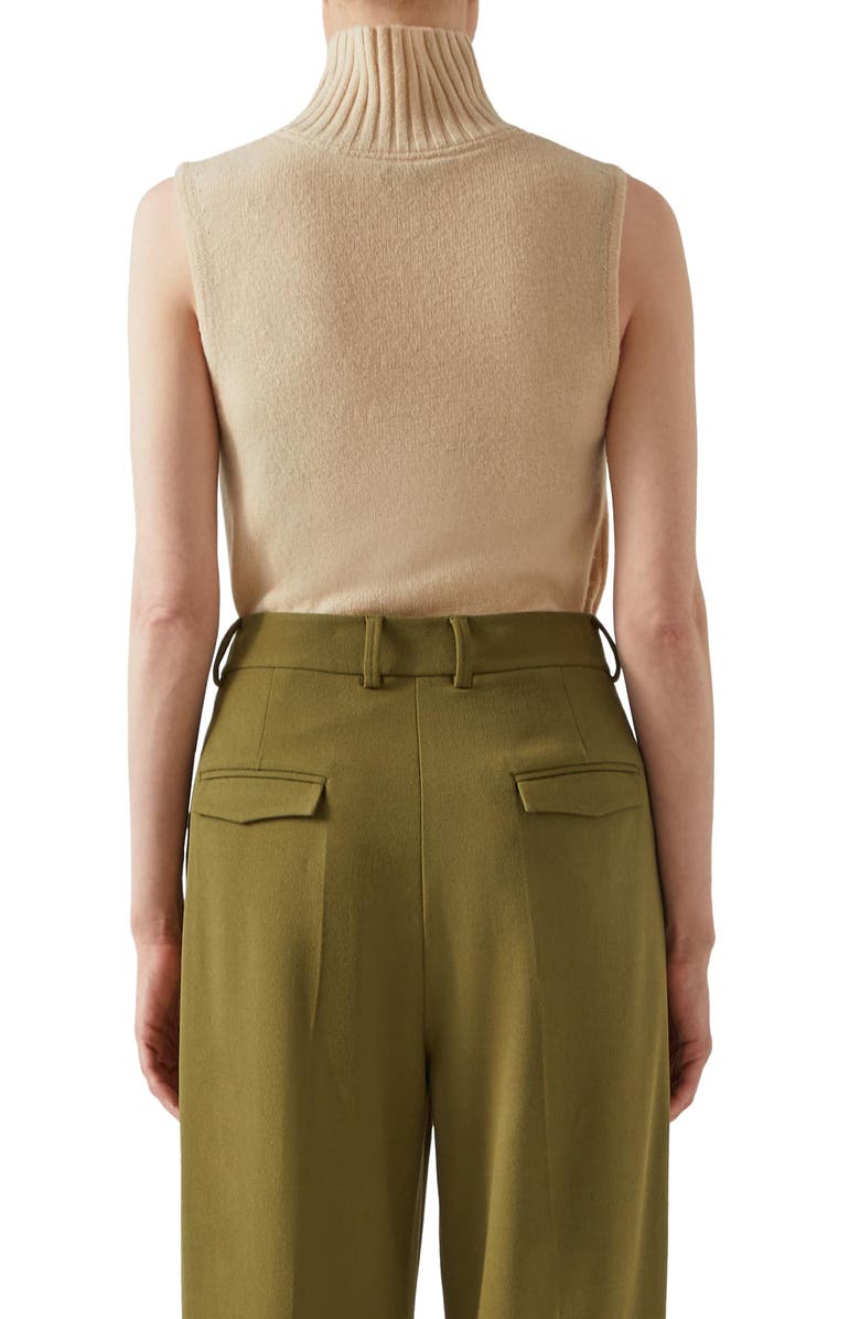 LK Bennett Frances Sleeveless Turtleneck Wool Blend Sweater, Alternate, color, 