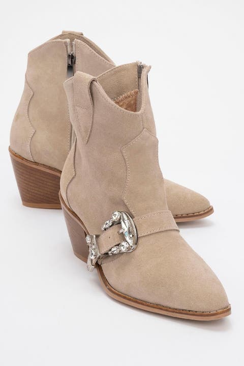 Any Leather Buckle Boot