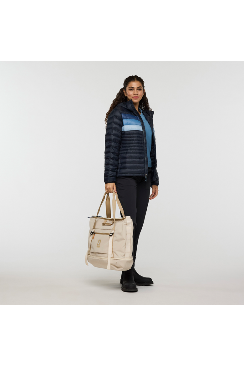 Fuego Down Hooded Jacket - Women's, Alternate, color, Carbon Stripes