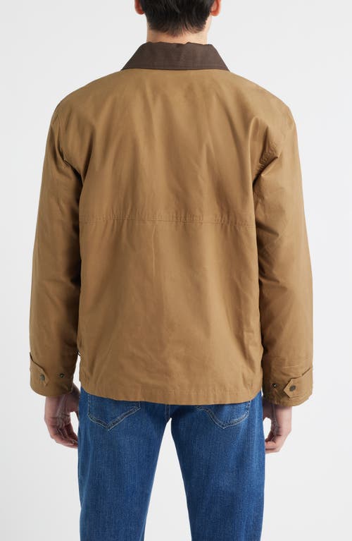 Filson Ranger Water Resistant Short Waxed Cotton Field Jacket In Brown