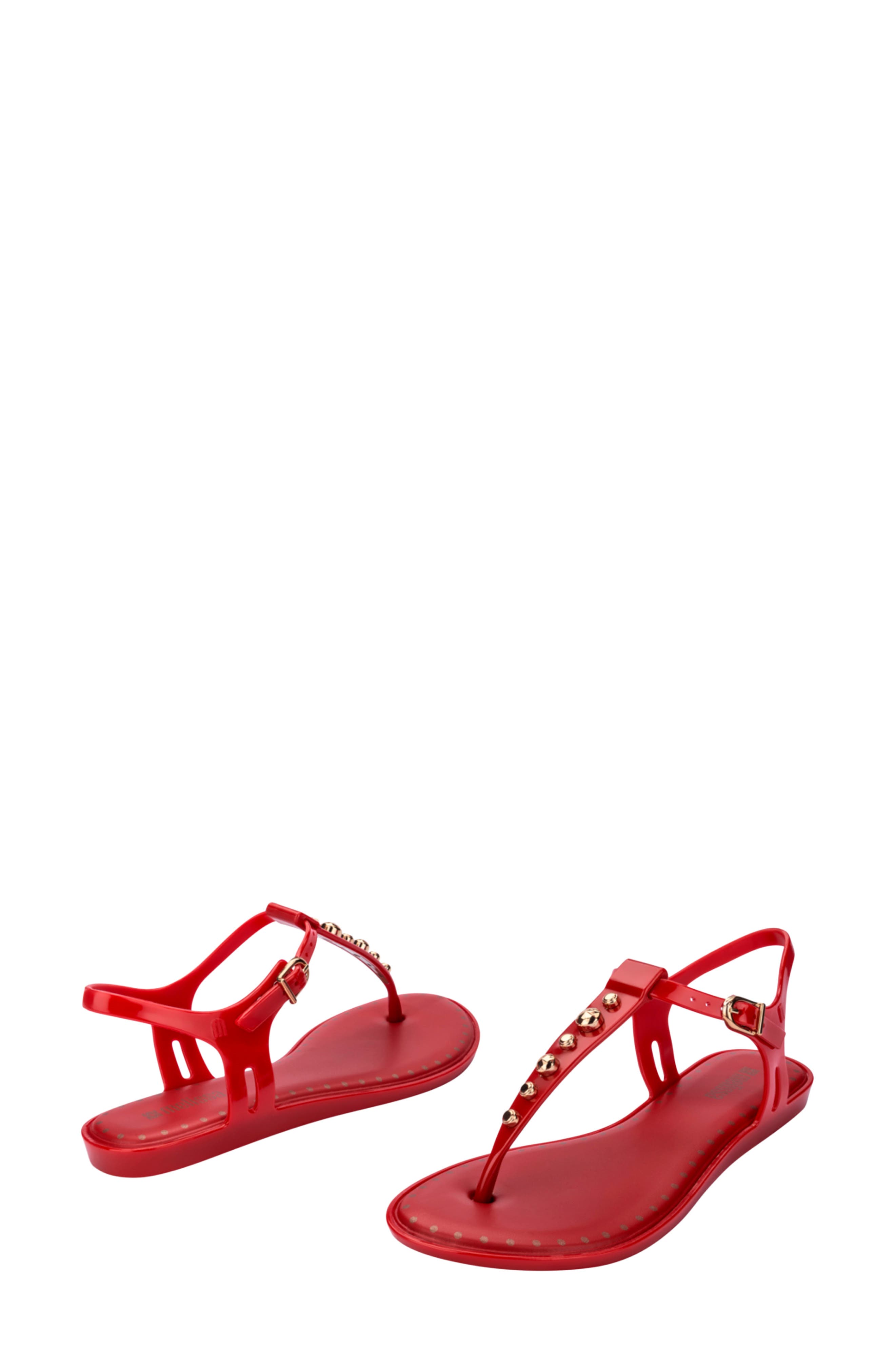 Solar Boho Ankle Strap Sandal, Alternate, color, RED