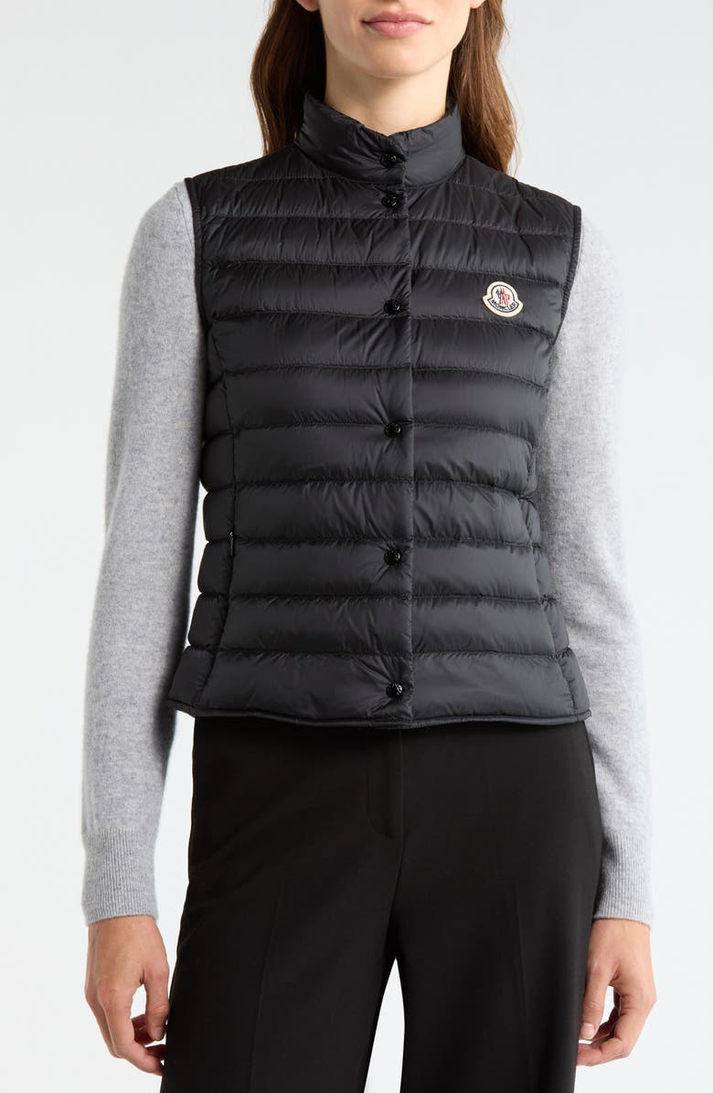 Moncler Liane Down Puffer Vest, Main, color, Black
