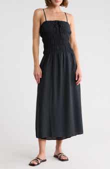 Onia Shirred Midi Dress