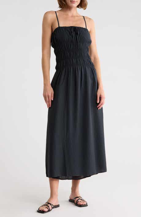 Onia Shirred Midi Dress
