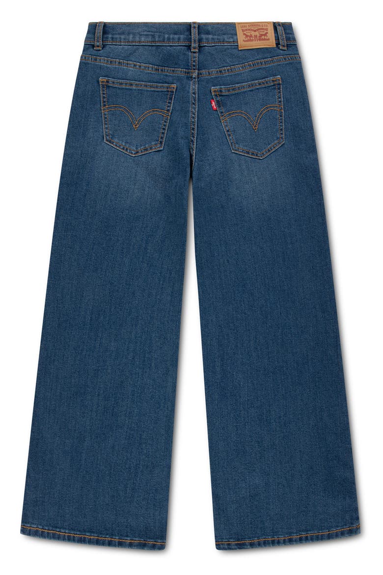 Kids' High Waist Baggy Jeans, Alternate, color, PACIFIC BLUE