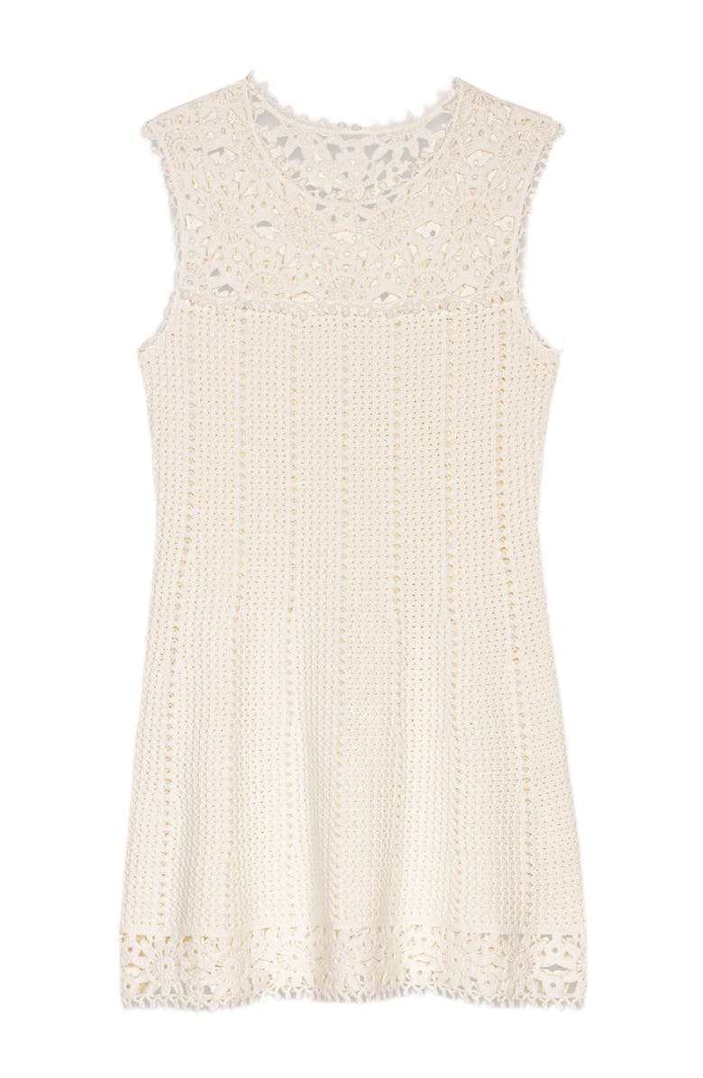maje Mini crochet dress, Alternate, color, 