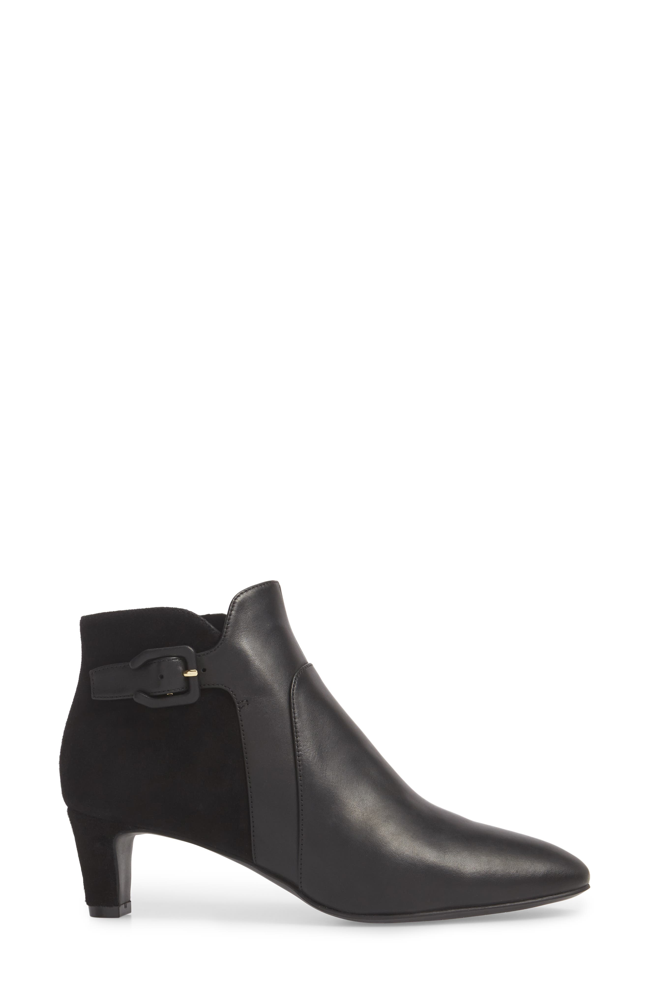 Sylvia Waterproof Bootie, Alternate, color, BLACK LEATHER