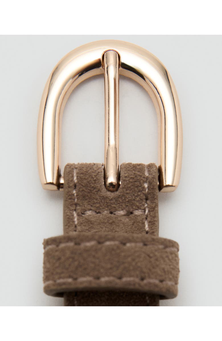 MANGO Suede Belt, Alternate, color, Medium Brown