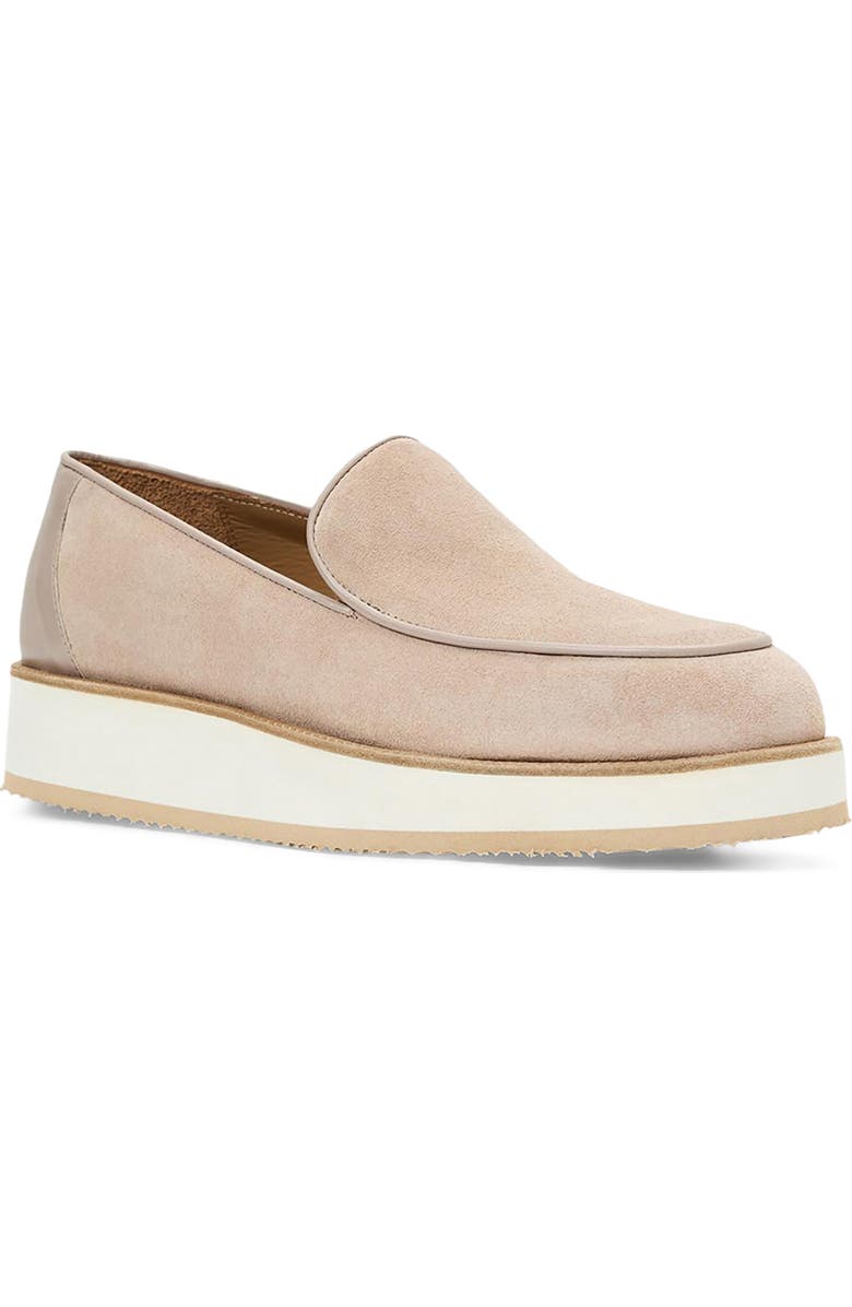 Aquatalia Honnete Waterproof Platform Flat, Main, color, Warm Grey Suede